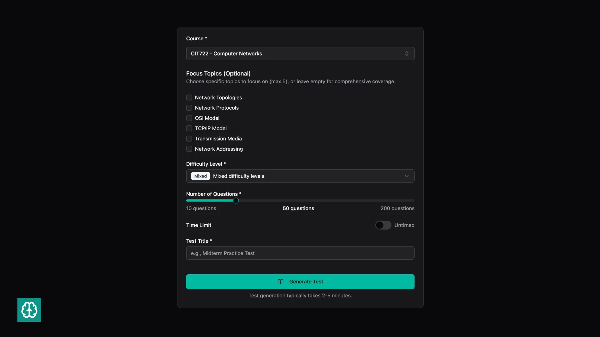 Student confidently taking an exam after practicing with AI-generated tests